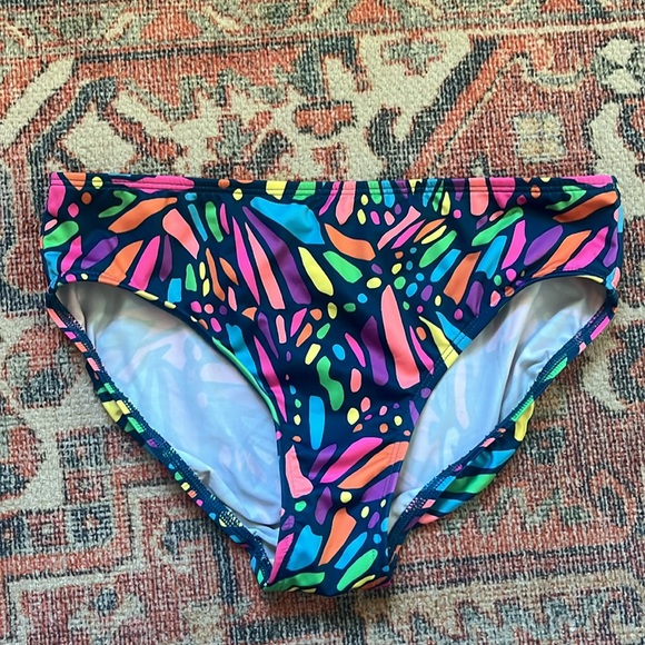 Land’s End 3-Piece Swimsuit Set - tankini top, bikini bottom, rashguard - EUC - Picture 6 of 10